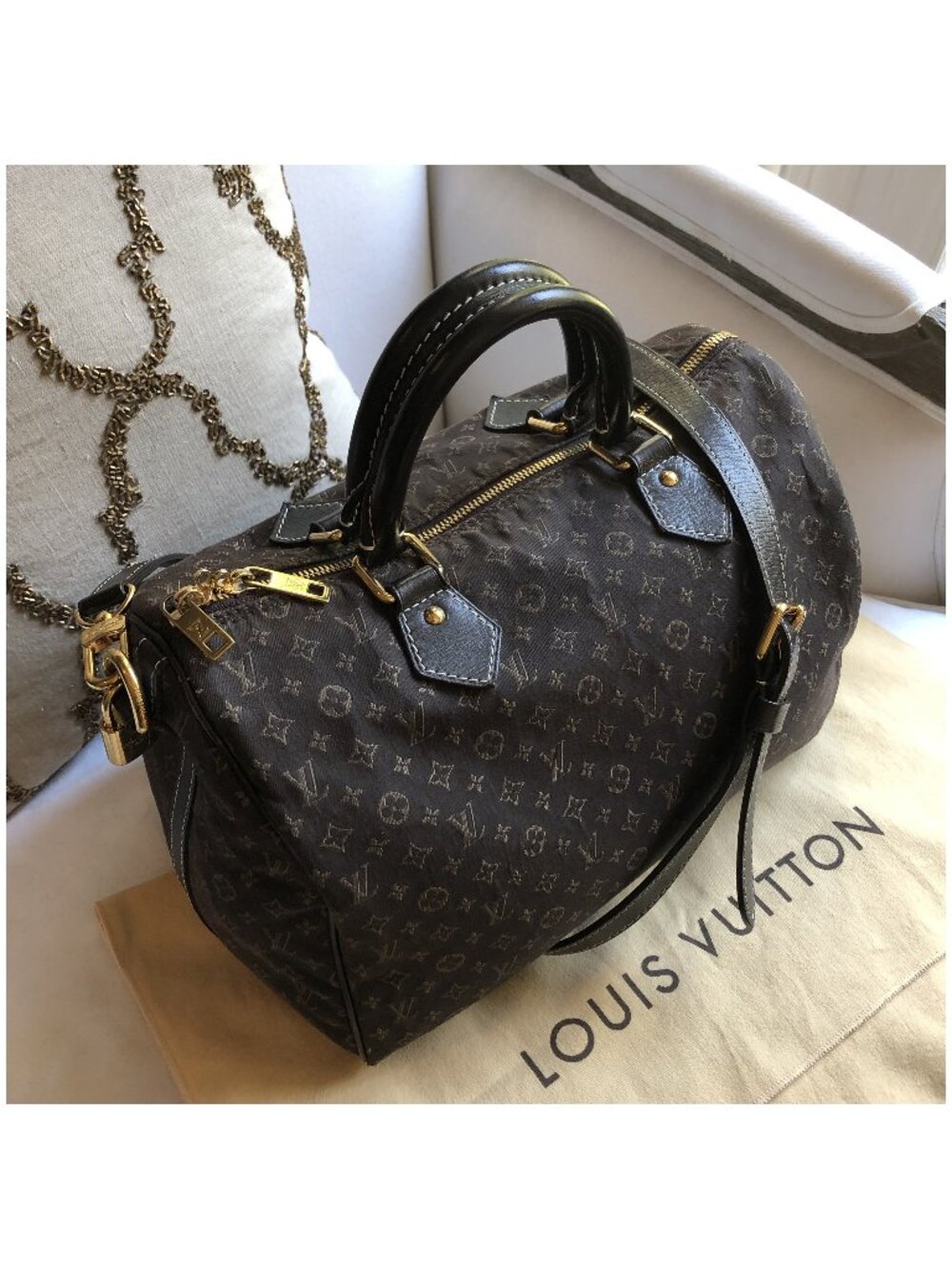 LOUIS VUITTON Idylle Speedy Bandouliere 30 Fusain Monogram Bag - Picture 7 of 16
